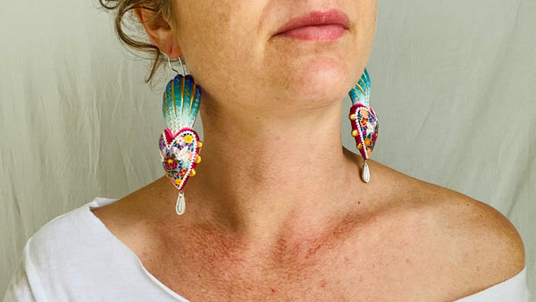 Alebrije Mushroom on sale Earrings. Sterling Silver. Atelier Aadya.