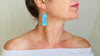 Kewa Pueblo Turquoise Earrings. Handmade Native American Earrings. Natural Stone Jewelry. 4028