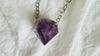 Huge Amethyst Pendant Necklace. Chunky Silver Chain. Sterling Silver. 2504