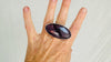 Chunky Amethyst Ring. Sterling Silver. Adjustable! 4018