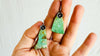 Chrysoprase & Sterling Silver Earrings. 2497