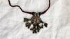 Antique Hindu Goddess Feet Amulet Necklace. Adjustable Length. 1051