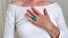 Azurite Malachite Oversized Ring. Gorgeous. Adjustable! 1136