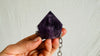 Huge Amethyst Pendant Necklace. Chunky Silver Chain. Sterling Silver. 2504