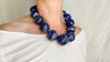 Lapis Lazuli Necklace. Large Spheres. Sterling Silver. 0821