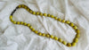 Long Vintage Yellow Calcite Necklace. Beautiful Melon Shaped Beads. Handmade Beads.