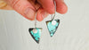 Turquoise & Silver Earrings. Handmade Sterling Silver Jewelry. Natural Hubei Stone. 2664