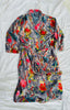 Cotton Velvet Luxurious Printed Robe. Floral Velveteen Bathrobe