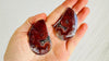 Large Red Agate and Silver Post Earrings. Handmade Sterling Silver Jewelry. 4089