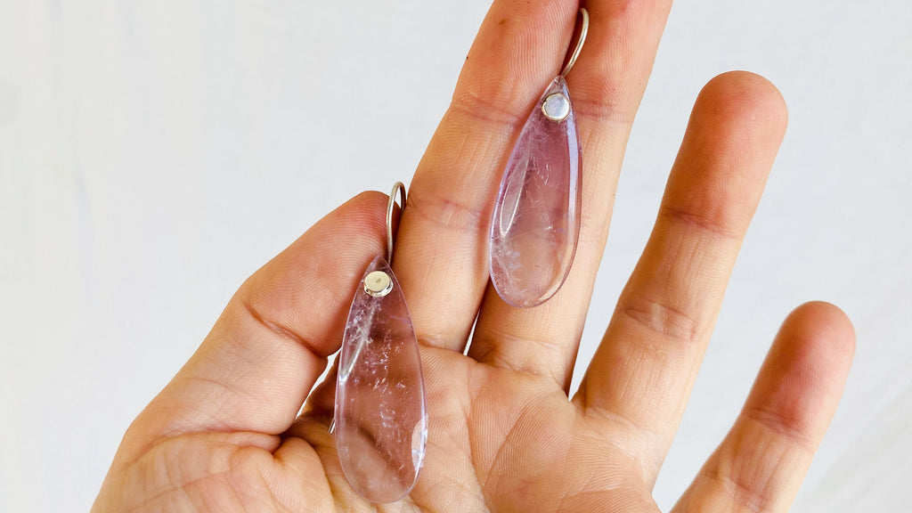 Amethyst & Sterling Silver Drop Earrings