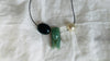 Aventurine Cicada Pendant Necklace. Medicine Necklace. Quartz, Green Jasper, Sterling Silver. 1217