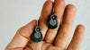 Guatemalan Jade Earrings. Sterling Silver. 0665