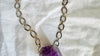 Huge Amethyst Pendant Necklace. Chunky Silver Chain. Sterling Silver. 2230