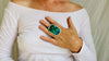 Azurite Malachite Oversized Ring. Gorgeous. Size 7.75. 0401