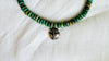 Guatemalita and Zapotec Frog Necklace. Jadeite and Sterling Silver Pendant. 2544