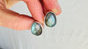 Labradorite Post Earrings. Flashy Blue Stone. Handmade Sterling Silver Jewelry. Small Gift for Her. 0548