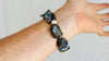 Amber Beaded Bracelet. Paua Shell, Taxco Sterling Bead & Fluorite. 2533