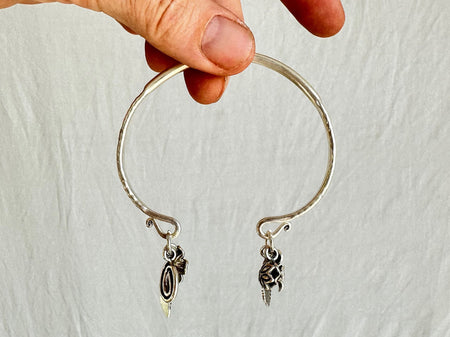 Butterfly Motif Karen Silver Dangle Earrings from Thailand, Original  Butterfly