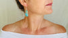 Kewa Pueblo Turquoise Earrings. Handmade Native American Earrings. Natural Stone Jewelry. 4027