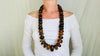 Large Amber Necklace. Rondelles. Dramatic and Gorgeous! IN COMPLIANCE with Etsy Regulations.