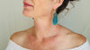 Kewa Pueblo Slab Earrings. Natural Turquoise Jewelry. Handmade Native American Earrings. 4033