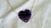 Natural Amethyst Heart Pendant Necklace. Sterling Silver. Atelier Aadya. Medicine Necklace. 2682