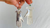 Oaxaca Hand Silver Earrings. La Mano. Hecho en Mexico. Frida Kahlo Style. Handmade Southwestern Jewelry. 2661