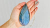 Labradorite Pendant Necklace. Heavy Sterling Silver Chain. 2716