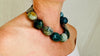 Green Jasper, Pyrite & Garden Quartz Necklace. Medicine Jewelry. Sterling Silver Handmade Choker.