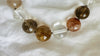 Gold Rutilated Quartz Necklace. Handmade Designer Necklace. Sterling Silver Clasp.