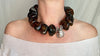 Huge Amber & Beetle Beaded Necklace. Mexican Amber. Dramatic and Gorgeous!