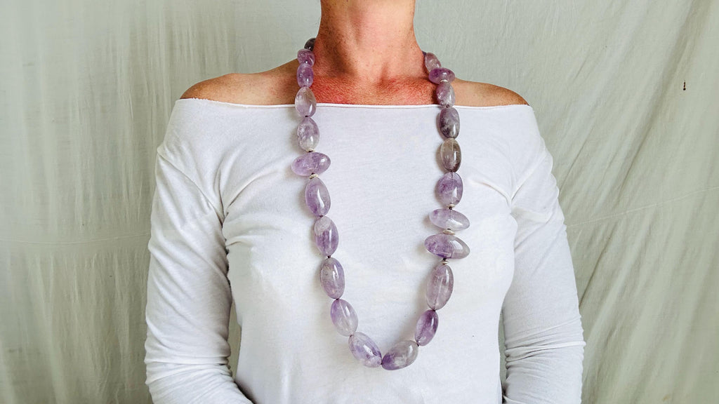 Long Amethyst Necklace. 2568