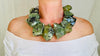 Rutilated Prehnite Necklace. Maximalist Stone Jewelry. Handmade Sterling Silver Components