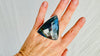 Oversized Labradorite Ring. Gorgeous Blue Stone Cocktail Ring. Adjustable Designer Ring. 4032