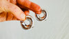 Fat Hoop Earrings. Sterling Silver. Atelier Aadya. High Style Super Shiny Jewelry.