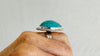 Hubei Turquoise Cocktail Ring. Adjustable Size. Handmade Sterling Silver Jewelry. Statement Ring. 0907