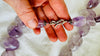 Long Amethyst Necklace. Natural Stone Beaded Designer Jewelry.