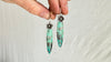 Chrysocolla Flower Earrings. Sterling Silver. Atelier Aadya. 0627