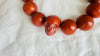 Skully Red Jasper Necklace. Handmade Designer Stone Jewelry. Medicine Necklace.