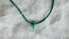 Natural Turquoise Necklace. Tiny Turquoise Heishi and Sterling Silver. 4064