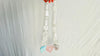 Selenite Necklace. Rose Quartz Heart and Blue Opal. High Vibe Ceremonial Necklace. Atelier Aadya. 4070