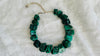 Malachite Beaded Necklace. Chunky Natural Malachite. Handmade Designer Jewelry.