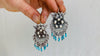 Oaxacan Filigree Earrings With Turquoise. Sterling Silver. Mexico. Frida Kahlo