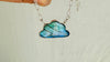 Cloud Labradorite Pendant Necklace. Sterling Silver Chain. Handcrafted Designer Jewelry 2619