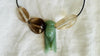 Aventurine Cicada and Smoky Quartz Pendant Necklace. Medicine Necklace. 2317