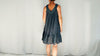 Mexican Gauze Dress. Slate Gray. V Neck. All Cotton