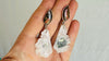 Ammonite & Quartz Druzy Earrings. 2366