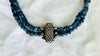 Sapphire Amulet Necklace. Antique. India. Sterling Silver. 2647