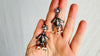 Vintage Oaxacan Frog Earrings. Cast Sterling Silver Jewelry from Mexico. Frida Kahlo. 4171