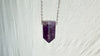 Amethyst Pendant Necklace. Chunky Silver Chain. Sterling Silver. 2292